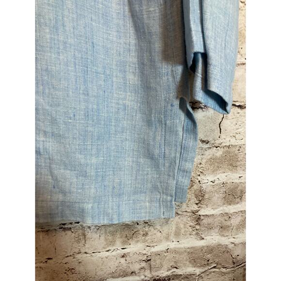 CTC Linens Top Womens XL Icy Blue Lagenlook Tunic Beachy Lightweight Boxy - Picture 7 of 13